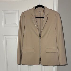 Tahari Beige Women's Blazer with Zipper